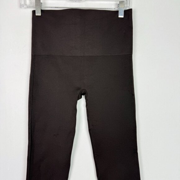 SPANX Look at Me Now Seamless Leggings High Rise Dark Brown Size Large L EUC - Picture 8 of 9